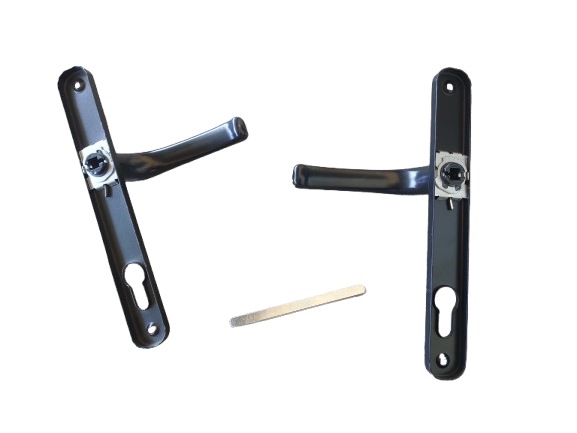 Set manere termopan, broasca 85 x 20 mm, butuc negru 60 mm