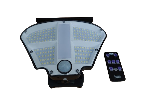 Lampa led exterior, senzor miscare, panou solar integrat, 3 moduri iluminare, reglabila