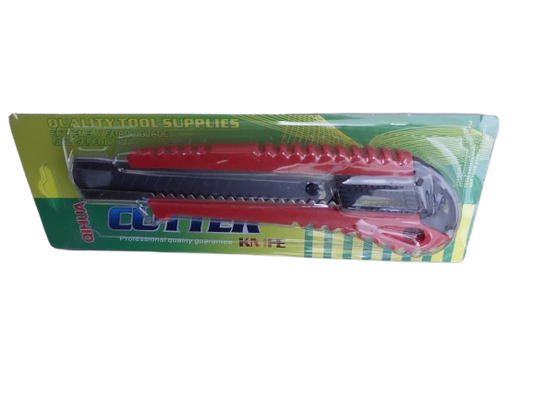 Cutter rosu, 16 cm cu lama metalica
