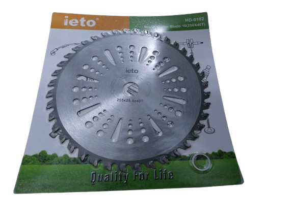 Disc motocoasa drept, 255mm x 25.4 x 40T, dinti vidia mari