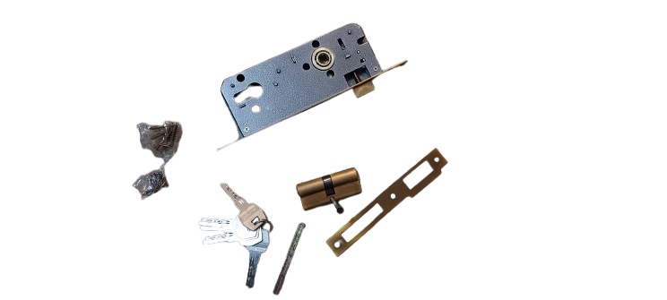 Set manere usa cu broasca si butuc cu 5 chei, Model 2