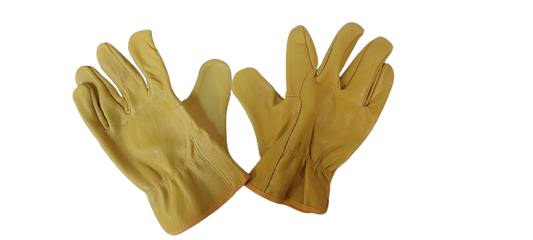 Manusi protectie din piele , marime universala, galben