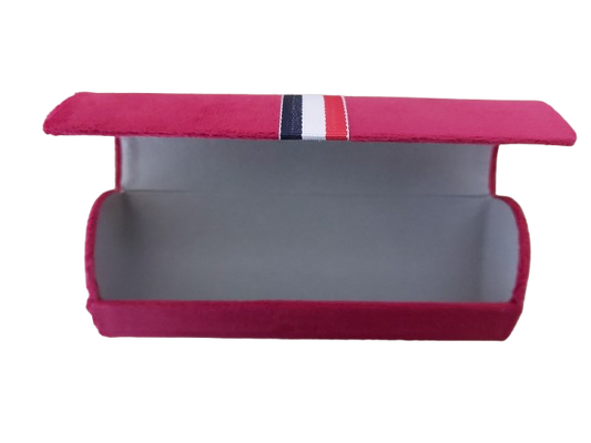 Toc ochelari, material catifelat, rosu