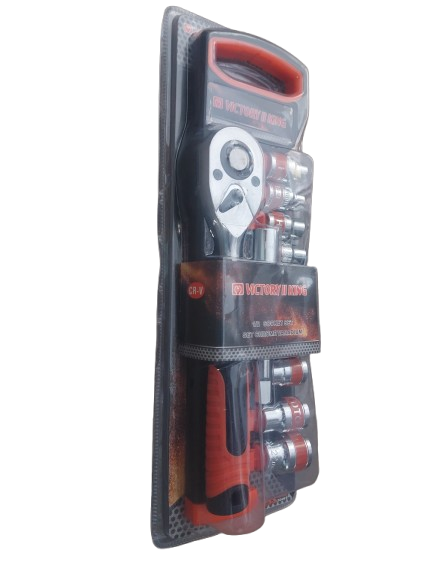 Set clicket crom vanadium 1/2 cu prelungitor si 10 chei tubulare