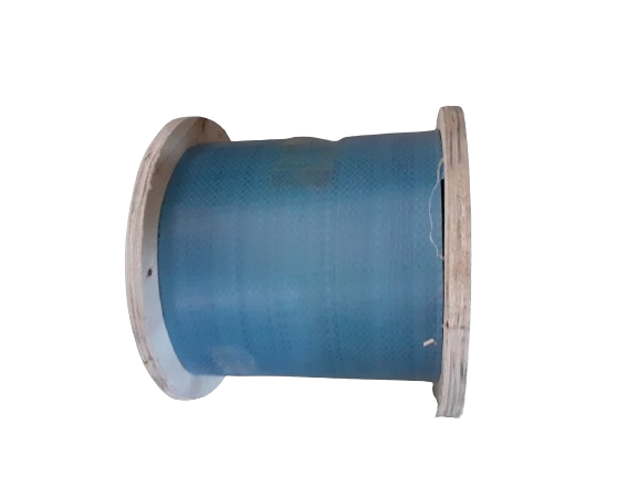 Sufa metalica plastifiata pe tambur de lemn, 100 m x 10 mm