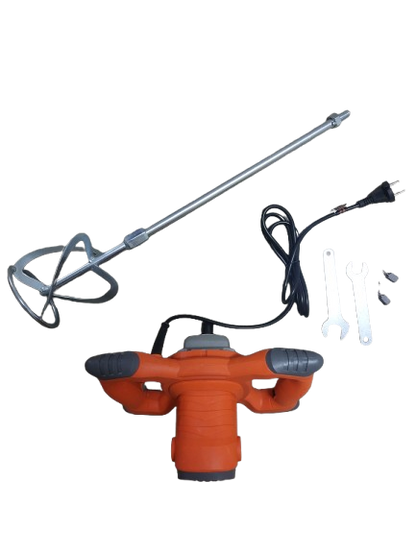 Amestecator electric, mixer pentru mortar/adeziv/vopsea, portocaliu Haina
