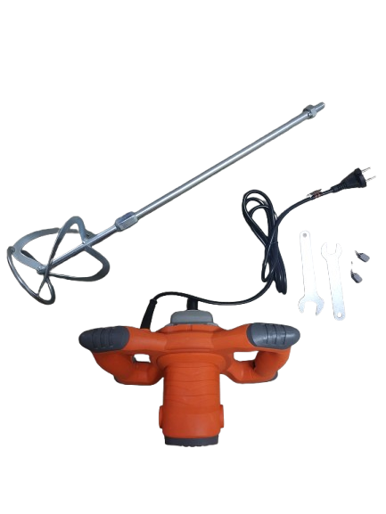 Amestecator electric, mixer pentru mortar/adeziv/vopsea, portocaliu Haina