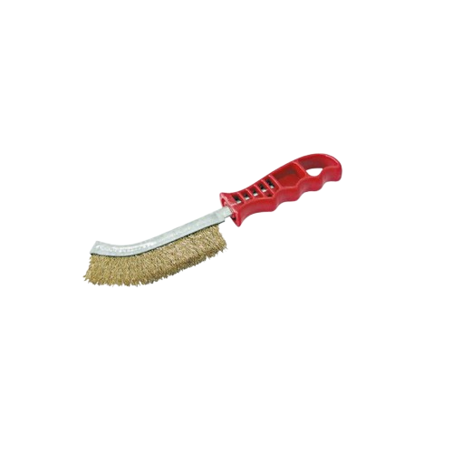 Perie de sarma, maner plastic rosu