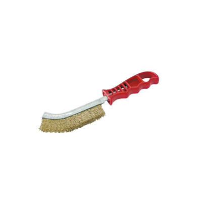 Perie de sarma, maner plastic rosu