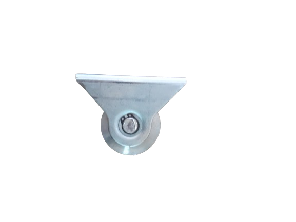 Rola poarta culisanta alb gavanizat cu profil V rotunjit, 80mm