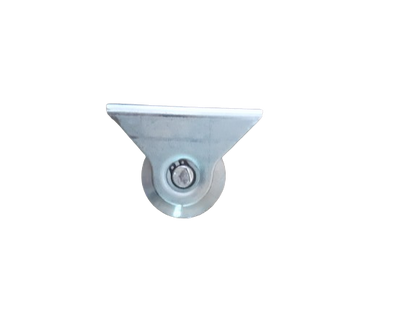 Rola poarta culisanta alb gavanizat cu profil V rotunjit, 80mm