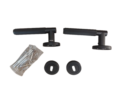 Set manere din aluminiu pentru usa interior, negre