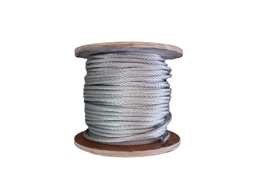 Sufa metalica plastifiata pe tambur de lemn, 100 m x 10 mm