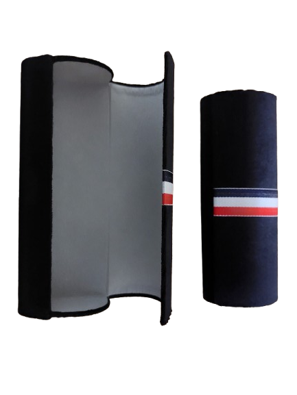 Toc ochelari, material catifelat, negru