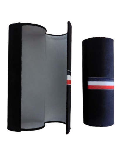 Toc ochelari, material catifelat, negru