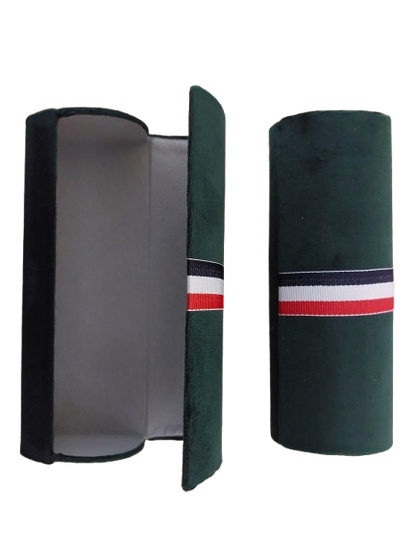 Toc ochelari, material catifelat, verde