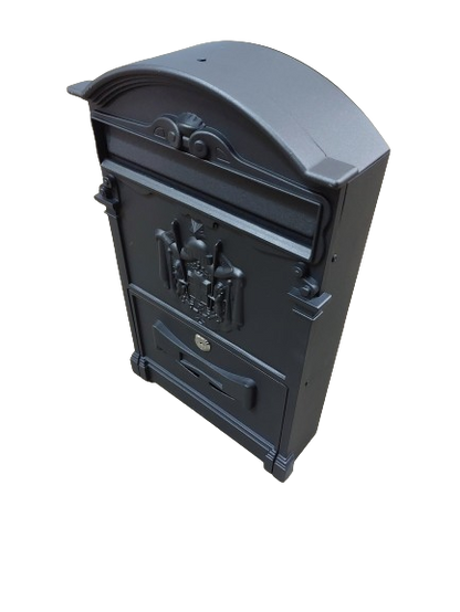 Cutie postala metalica, negru antracit, 255 x 90 x 410 mm
