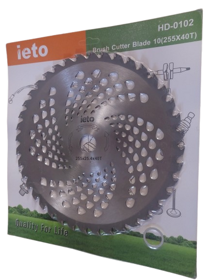 Disc motocoasa ondulat, concav cu forma de farfurie, 255 x 25.4 mm x 40T Ieto