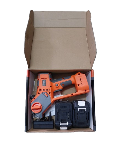 Minidrujba electrica cu lant, 8 inch cu 2 acumulatori, portocalie Haina