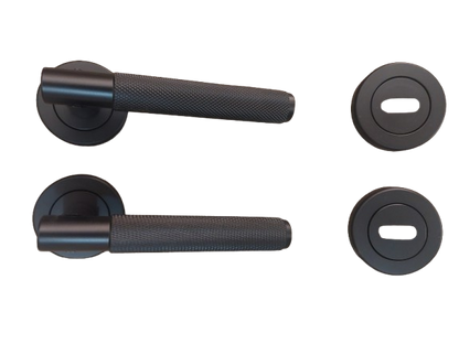 Set manere din aluminiu pentru usa interior, negre