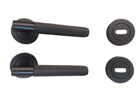 Set manere din aluminiu pentru usa interior, negre