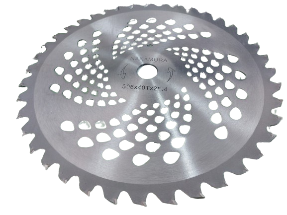 Disc motocoasa ondulat, concav cu forma de farfurie, dinti vidia, 305 x 25.4 mm x 40T