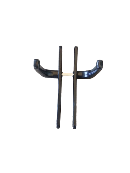 Set manere termopan, broasca 85 x 20 mm, butuc negru 60 mm