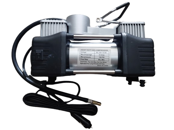 Compresor auto trusa rosie , 12V - 13.5V, 10 Bari, 150 PSI, 23 Amp, 85L / min, accesorii incluse