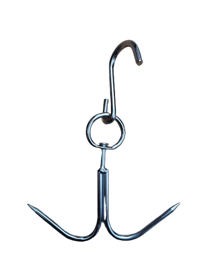 Set 5 carlinge macelarie din inox in forma de ancora, rotative, 200 x 160 x 6 mm