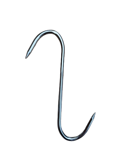 Set 5 carlinge macelarie din inox in forma de S, 160 x 60 x 6 mm