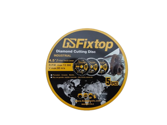 Disc diamantat taiat beton Fixtop, 115 x 7.5 x 22.2 mm