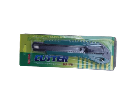 Cutter verde, 16 cm cu lama metalica