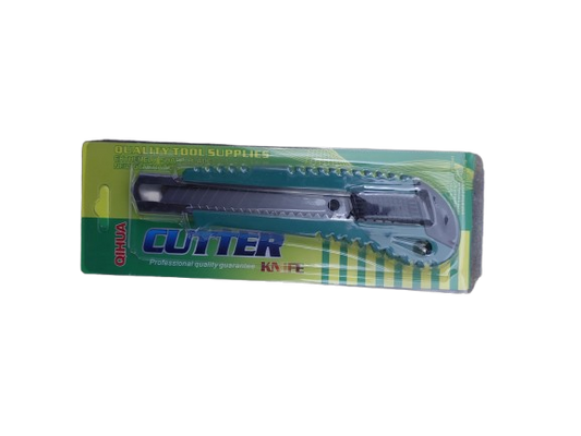Cutter verde, 16 cm cu lama metalica