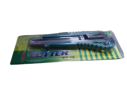 Cutter verde, 16 cm cu lama metalica