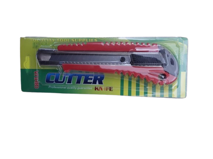Cutter rosu, 16 cm cu lama metalica