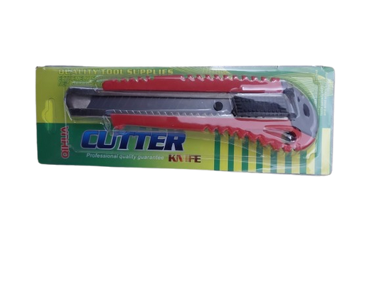 Cutter rosu, 16 cm cu lama metalica
