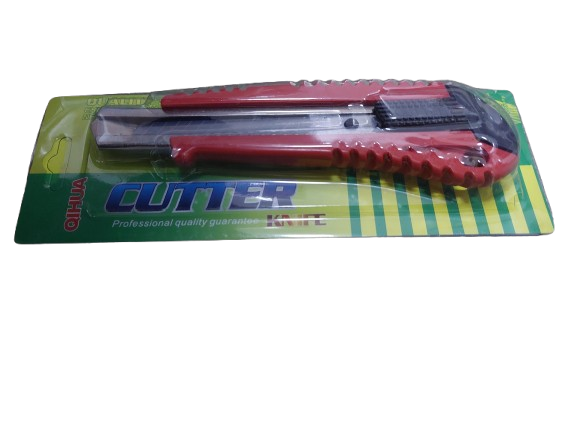 Cutter rosu, 16 cm cu lama metalica