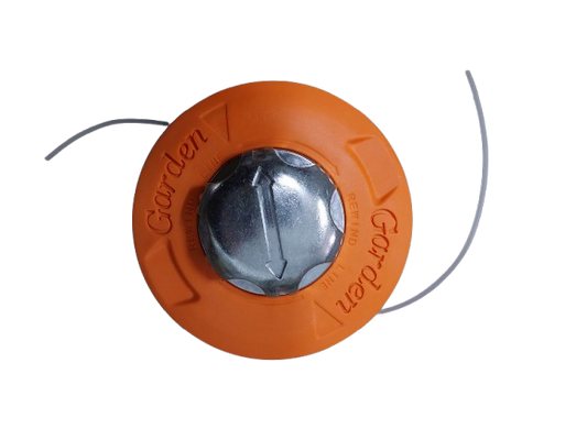 Cap tambur cu fir, mosor motocoasa portocaliu cu buton din aluminiu