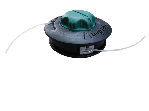 Cap tambur cu fir, mosor motocoasa negru cu buton verde