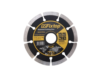 Disc diamantat taiat beton Fixtop, 115 x 7.5 x 22.2 mm