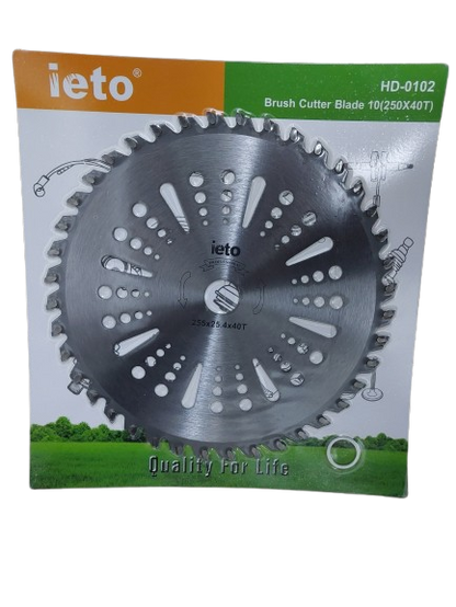 Disc motocoasa drept, 255mm x 25.4 x 40T, dinti vidia mari
