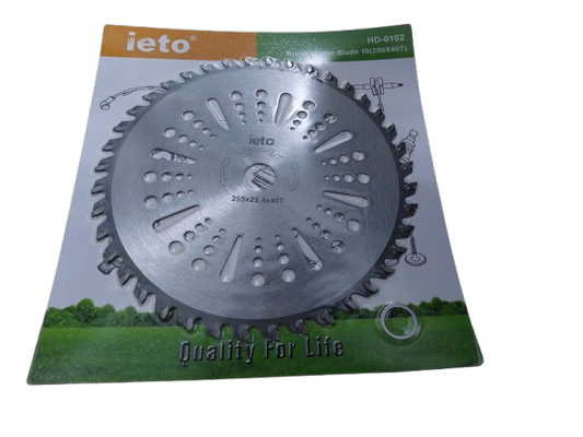 Disc motocoasa drept, 255mm x 25.4 x 40T, dinti vidia mari