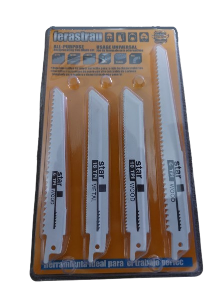 Set 10 panze fierastrau sabie, 6 TPI, 10 TPI, 18 TPI pentru lemn si metal