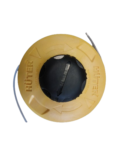 Cap tambur cu fir, mosor motocoasa galben cu buton negru