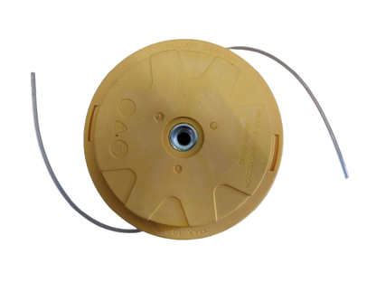 Cap tambur cu fir, mosor motocoasa galben cu buton negru