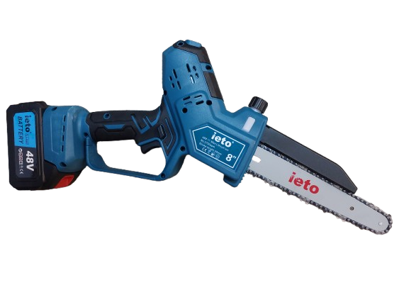 Minidrujba electrica cu lant, 8 inch cu 2 acumulatori, albastra ieto