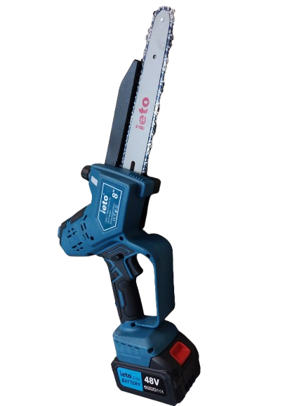 Minidrujba electrica cu lant, 8 inch cu 2 acumulatori, albastra ieto