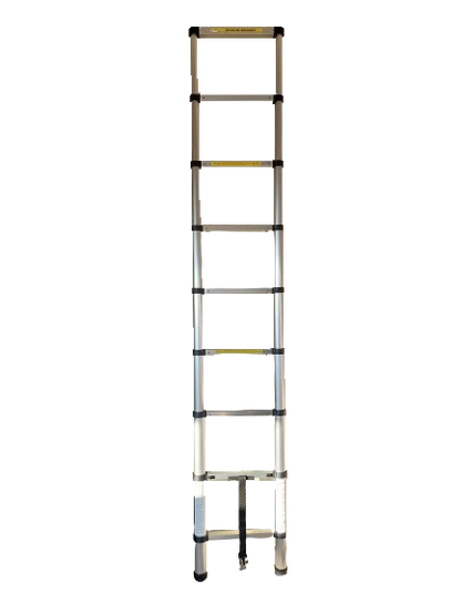 Scara telescopica 9 trepte din aluminiu, usoara, extensibila pana la 2.6 m, anti-alunecare