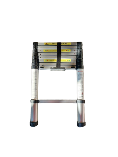 Scara telescopica 9 trepte din aluminiu, usoara, extensibila pana la 2.6 m, anti-alunecare