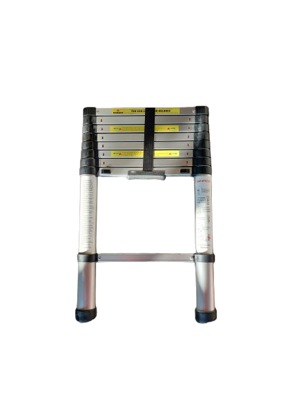 Scara telescopica 9 trepte din aluminiu, usoara, extensibila pana la 2.6 m, anti-alunecare
